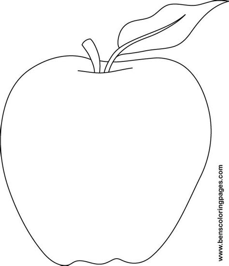 Free printable apple coloring pages for kids. Apple coloring pages printable for-school | Apple template ...