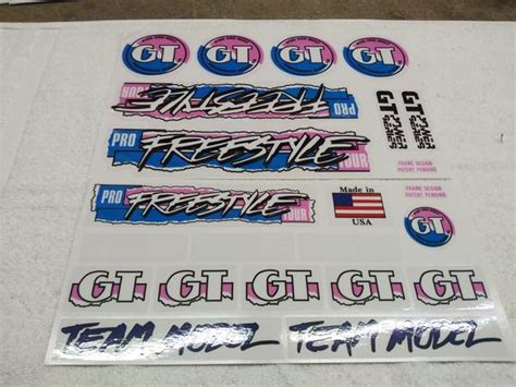 For Sale 1987 Gt Pro Freestyle Tour Decal Set Pink