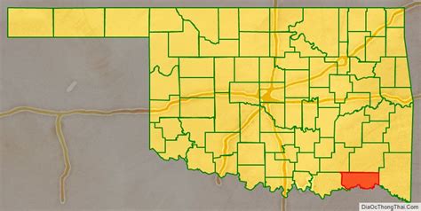 Map Of Choctaw County Oklahoma