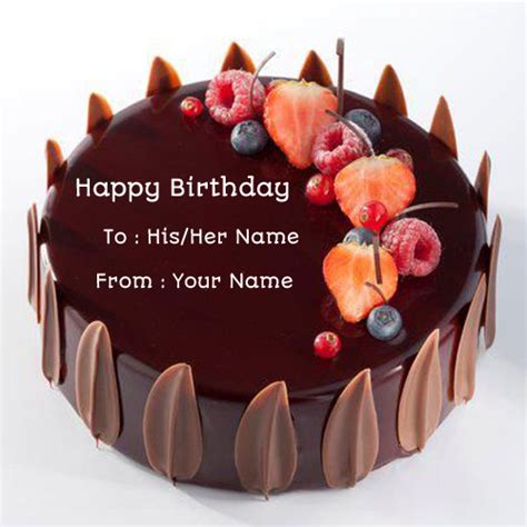 Create beautiful happy birthday cake . Birthday Chocolate Velvet Decorated Cake With Your Name