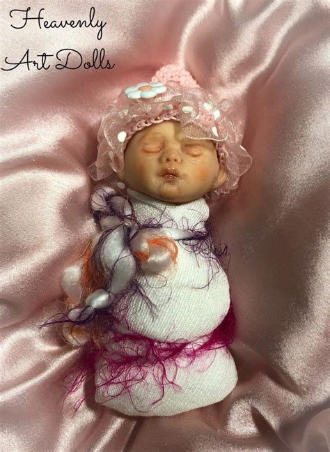 Cacoon Snuggle Baby Doll Ooak Collector Artdoll Polymer Clay Etsy