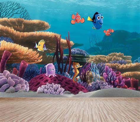 Nemo And Friends Full Wall Mural Finding Nemo Fish Tank Disney