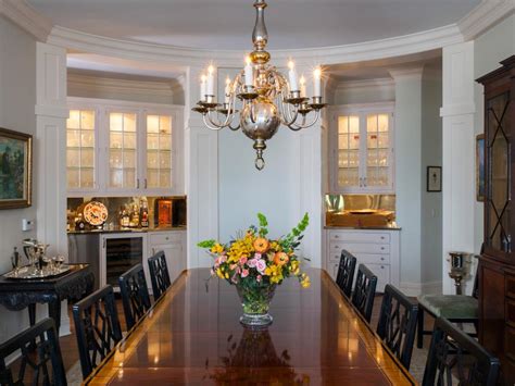 Elegant Dining Room With View Of Kitchen Hgtv