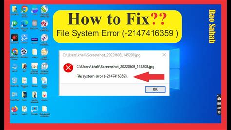 How To Fix File System Error 2147416359 Photos App Error Windows