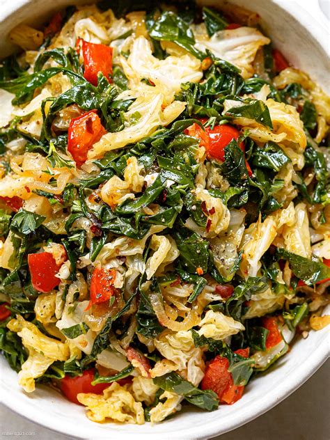 Sautéed Collard Greens And Cabbage Recipe — Eatwell101