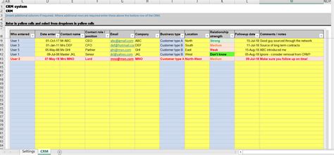 Basic Crm System Excel Model Eloquens