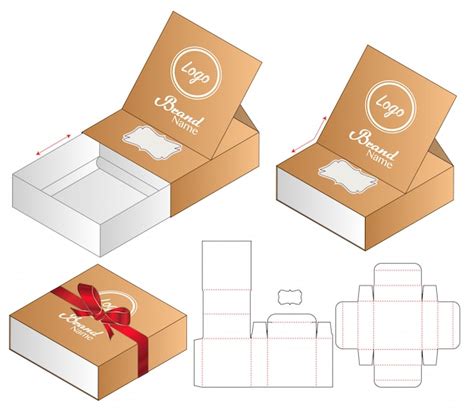 Premium Vector Box Packaging Die Cut Template Design