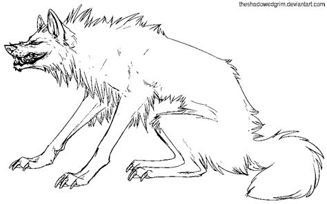 Growling Wolf Lineart Ms Paint Friendly By Wolfierocks On DeviantArt