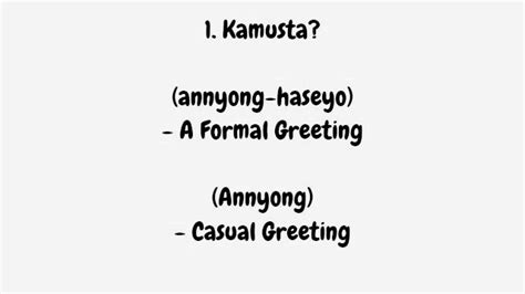 Lesson 1 Greetingpagbati Korean Tagalog Language Youtube