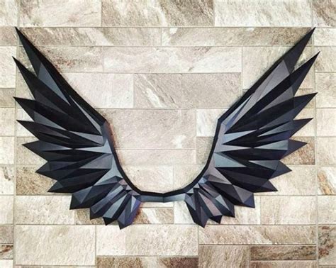 Wings Papercraft Wings Low Poly Papercraft Papercraft 3d Etsy 3d