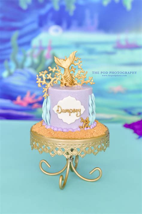 Mermaid Smash Cake Design Los Angeles Based Photo Studio The Pod