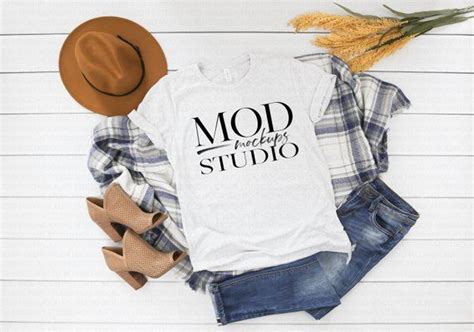 You can put your artwork on this mock up and create a professional. Bella Canvas 3413 White Fleck Triblend T-shirt Mockup ...