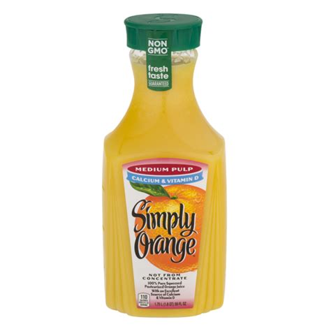 Simply Orange Orange Juice Medium Pulp With Calcium And Vitamin D 175 L