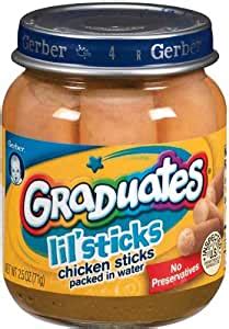 Again, it's all about the consistency. Gerber Graduates for Toddlers Lil' Sticks Chicken -- 2.5 ...