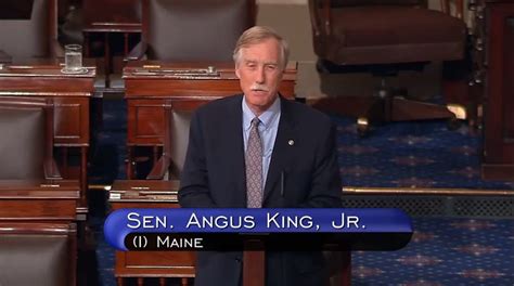 Angus King Tells Senate How It Is Video