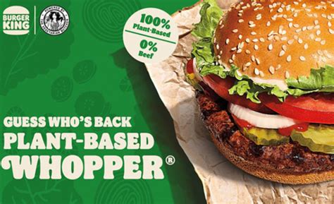 Hugely Popular Plant Based Whopper From Burger King Is Back Topcarnews