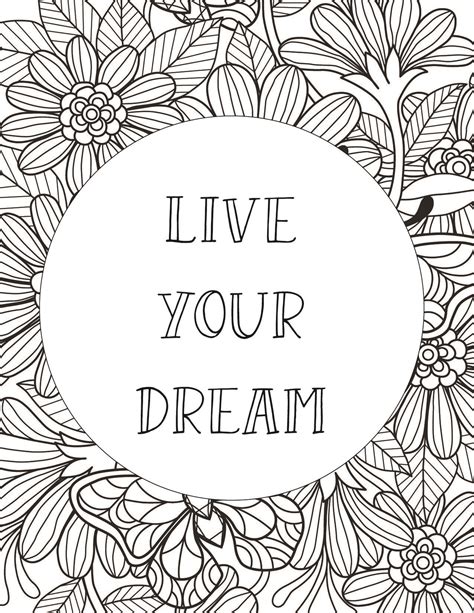 Printable Inspirational Quotes Coloring Pages Gallery Free Coloring