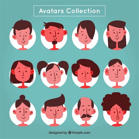 Fun Pack Of Cartoon Avatars Free Vector