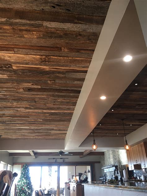 Reclaimed Wood Ceiling Accent Wall Wood Ceilings Reclaimed Wood