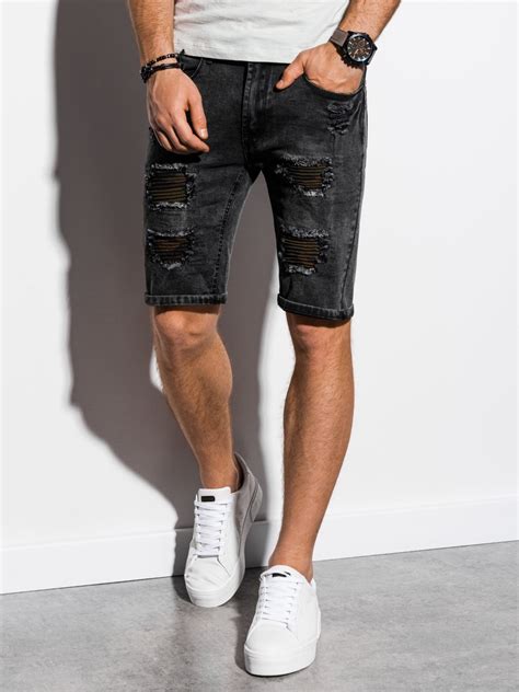 Mens Denim Shorts W130 Black Modone Wholesale Clothing For Men