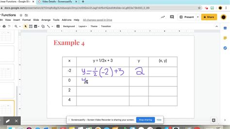 Function Tables Example 4 Youtube