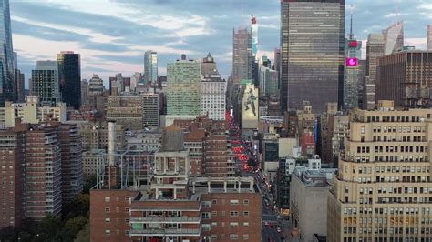Aerial Near Madison Square Garden Midtown Stock Footage Sbv 337895581