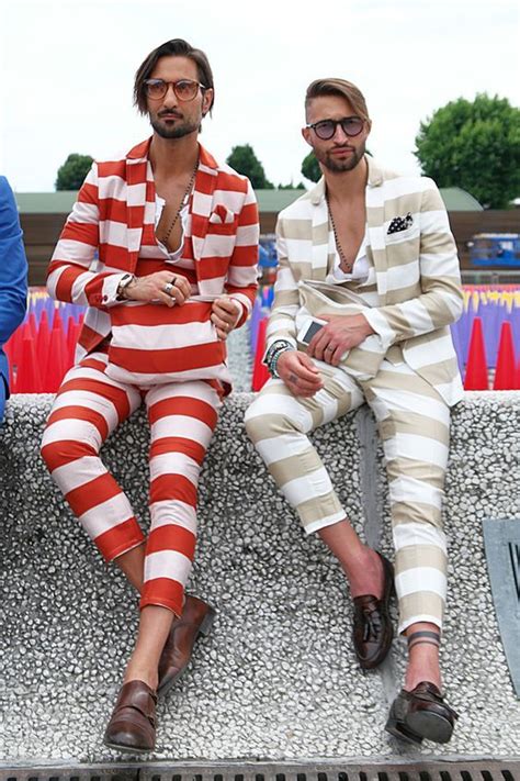 Pitti Peacock Striped Suits Street Style Mens Street Style Coachella Mens Fashion Designer