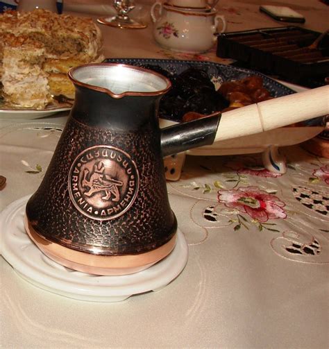 Armenian Handmade Coffee Pot Copper Turkish Coffee Maker Jezve Cezve