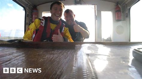 Lifeboat Volunteer Rescues Father Off Coast Of Fife Bbc News