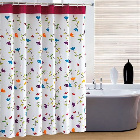 ZHH Nature Series Polyester Fabric Waterproof Shower Curtain For