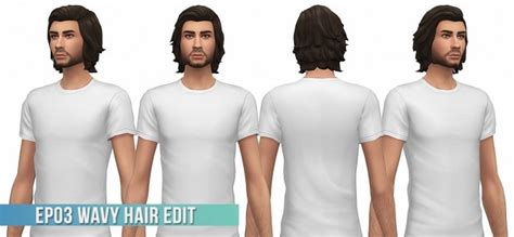 Ep03 Wavy Male Hair Edit At Busted Pixels Sims 4 Updates