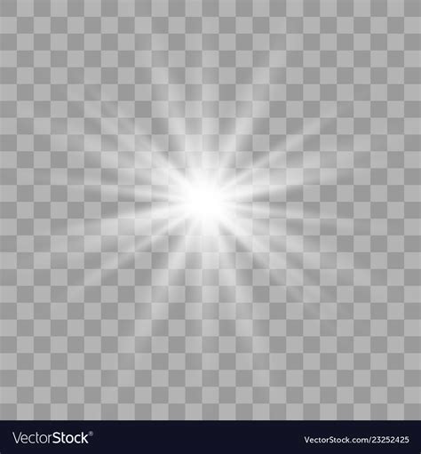 White Glowing Light Burst Explosion Royalty Free Vector