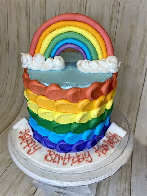 Smash Cake Colorful Sweet Dreams Bakery Rainbow Birthday Cake Cake