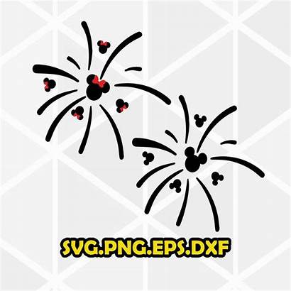 Svg Fireworks Disney Clipart Mickey Starbucks Cricut