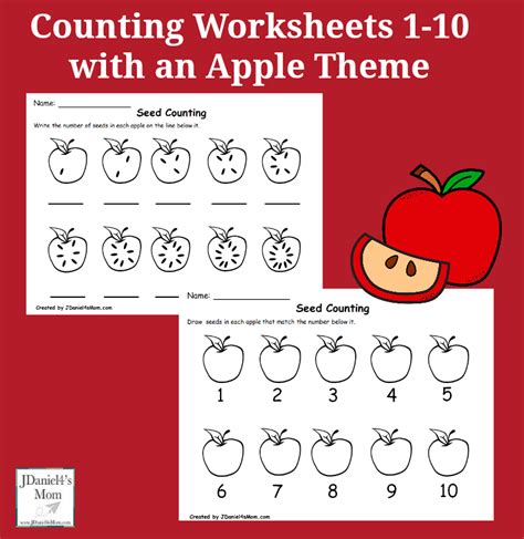 Numbers 1-10 Apple Unit Worksheet