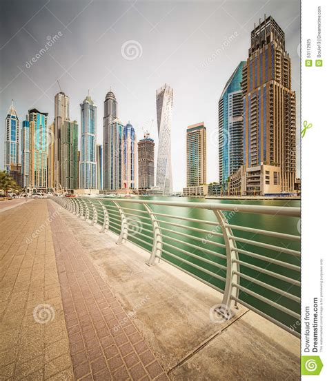 The Beauty Panorama Of Dubai Marina Uae Stock Image Image Of Asia