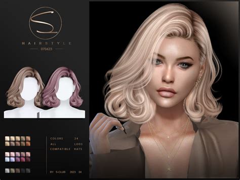 The Sims Resource Elegant Curls Hairstyle Teresa070423 By S Club