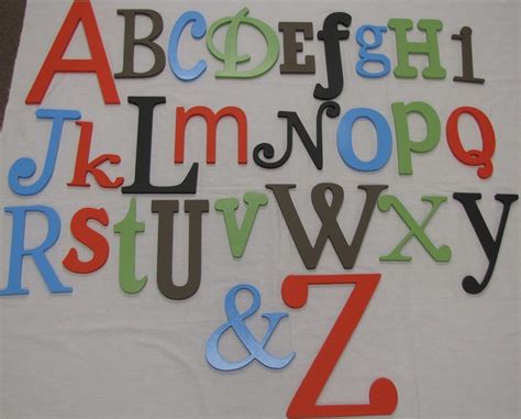 Wooden Alphabet Letters Wooden Wall Letters Wooden Letters Etsy