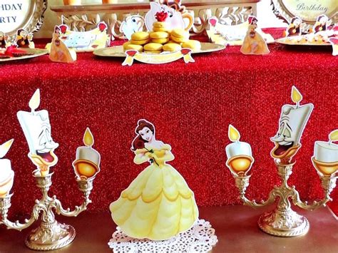 Karas Party Ideas Charming Beauty And The Beast 1st Birthday Party