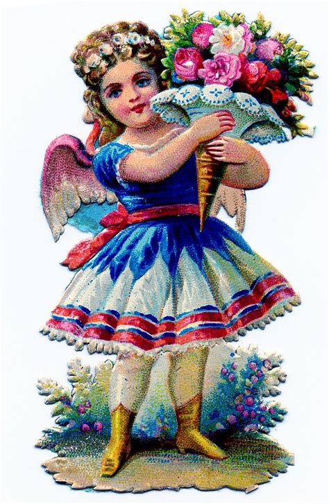 Victorian Clip Art Pretty Little Fairy Girl The