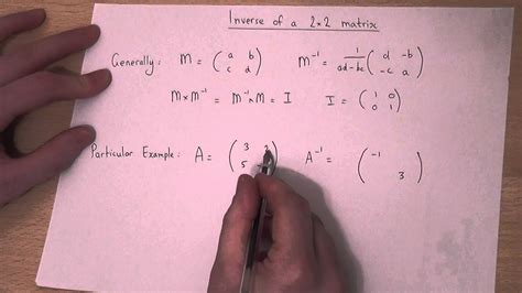 Matrices : How to find the Inverse of a 2x2 matrix easily - YouTube