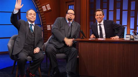 Watch Late Night With Seth Meyers Interview Penn And Teller Interview Pt 2