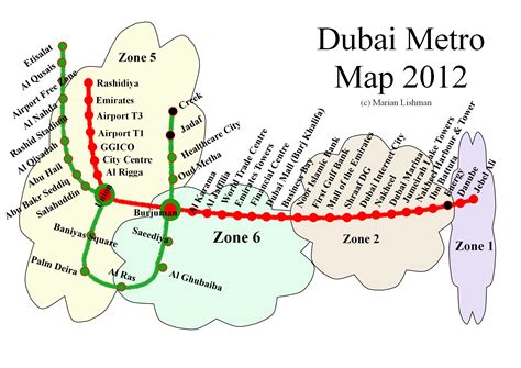 Complete Dubai Metro Map For Travelers Guidancedubai Metro Map 2012