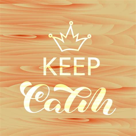 Keep Calm Lettering Word For Banner Or Poster Vector Illustration