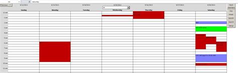 Microsoft Excel Calendar Scheduling Database Template Gambaran