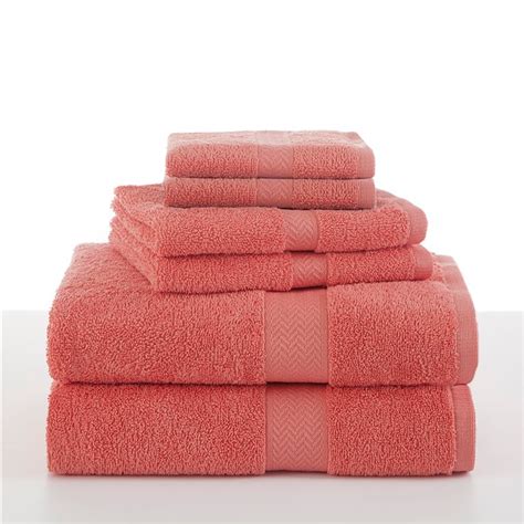 Martex Ringspun 6 Piece Coral Bath Towel Set By Westpoint Home Pc Fallon