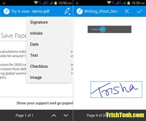 How to sign a pdf document on android