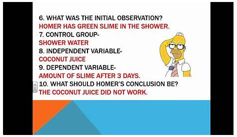 simpsons variables worksheets answers