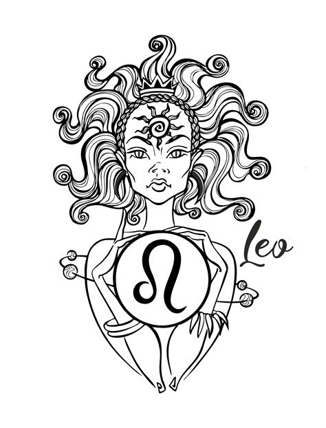 Color in this picture of an leo and others with our library of online coloring pages. Zodiac sign Leo a beautiful girl. Horoscope. Astrology ...