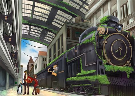 Anime Train 4k Ultra Hd Wallpaper By 九八